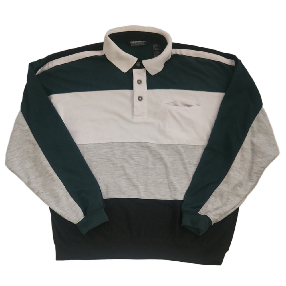 Knightsbridge Men's Polo Shirt Blue, Green, White & Gray